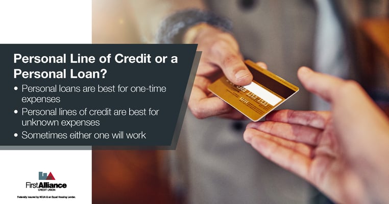 Personal line of credit vs loan