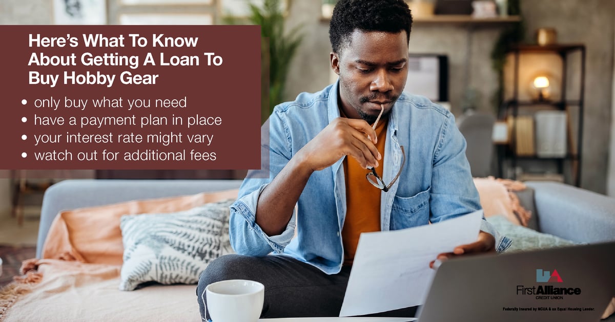 Using loans to buy hobby gear