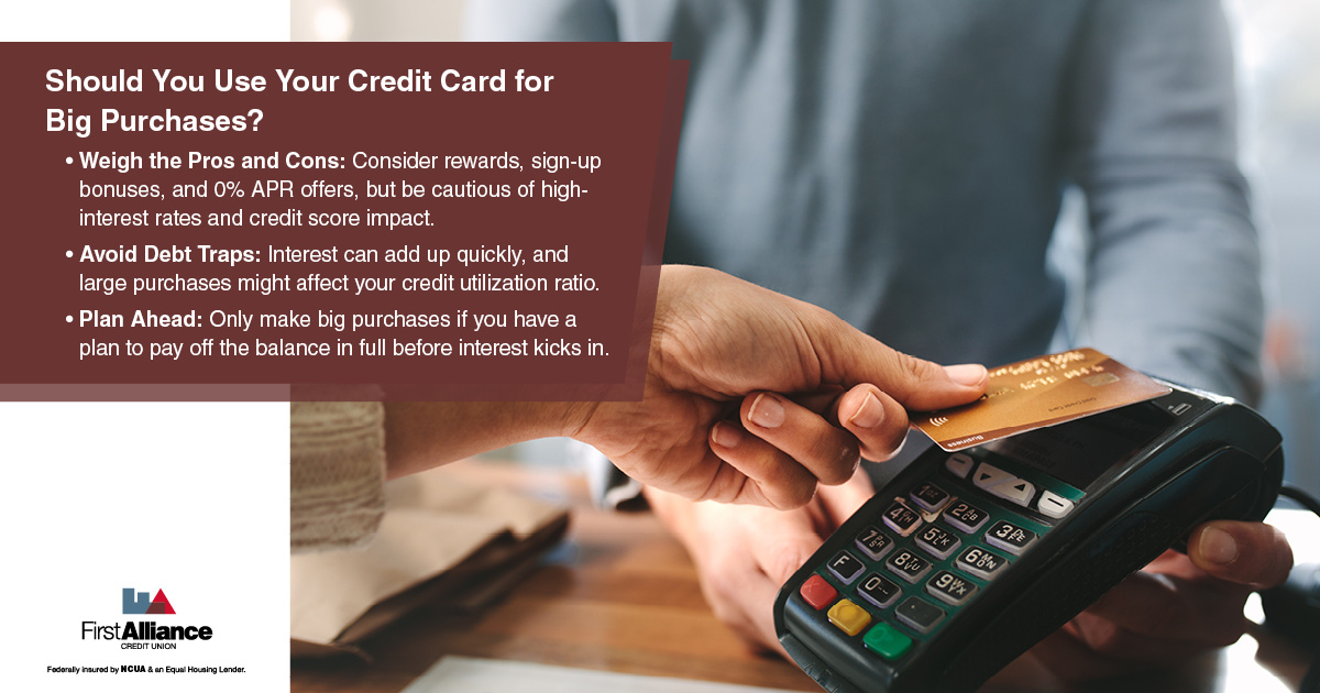 Should You Use Your Credit Card for Big Purchases - a person using their credit card to buy