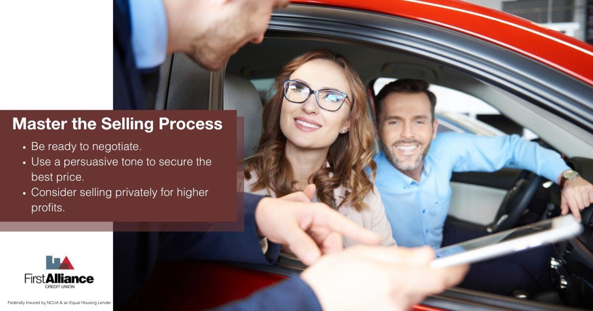 Back to School Budgeting Basics - a salesman selling cars to a couple