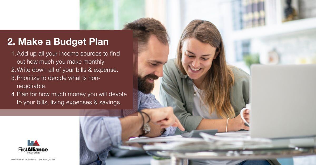 Financial Health - a couple creating a budget