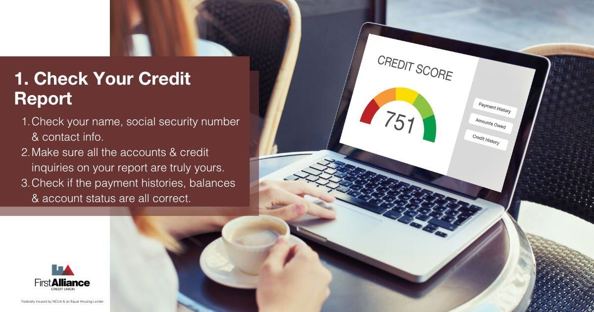Financial Health - a woman checking her credit report