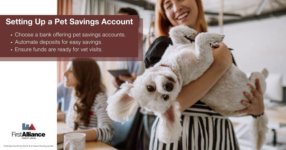 Using a Pet Savings Account - owner cradling their dog