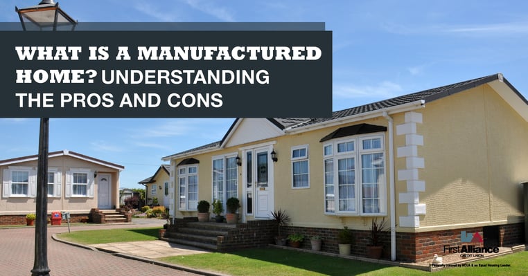 what is a manufactured home, first alliance credit union