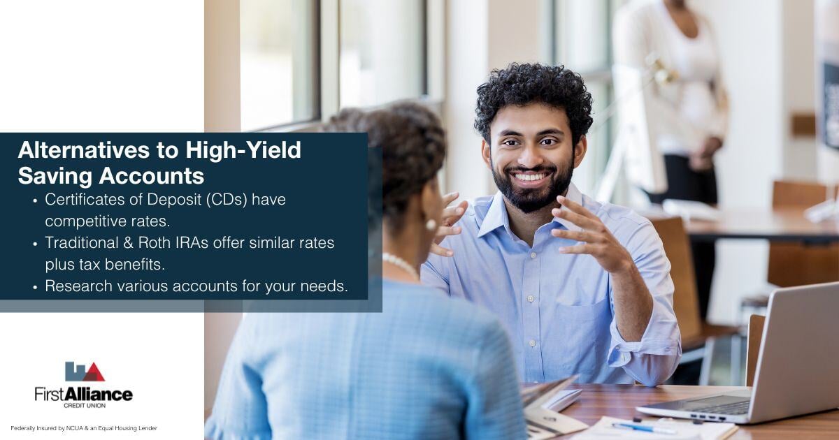 High Yield Savings Accounts - a person asking questions about alternatives to high yield  saving accounts