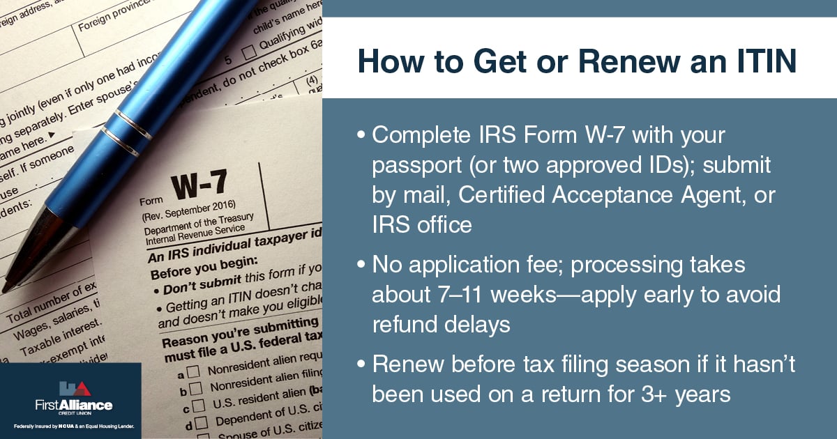 ITIN -How to get or Renew