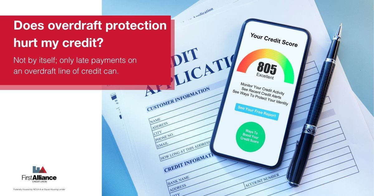 overdraft protection - hurt my credit