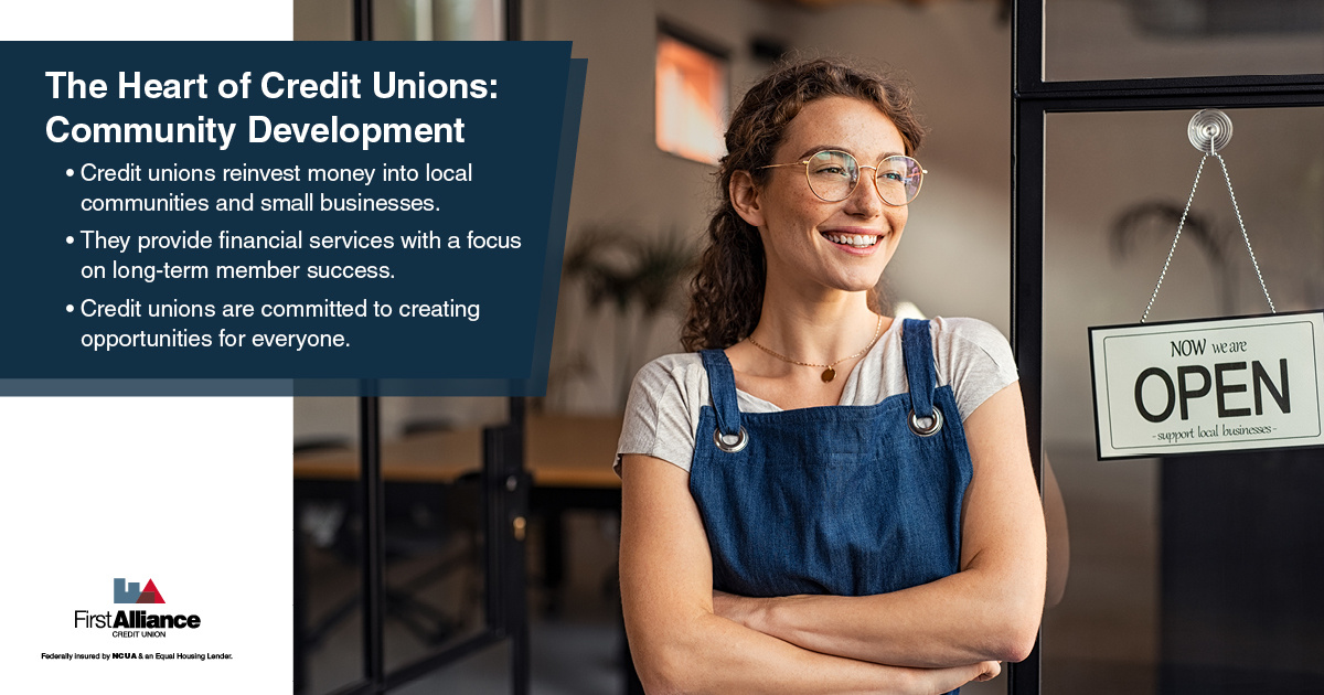 Why credit unions - woman smiling at work