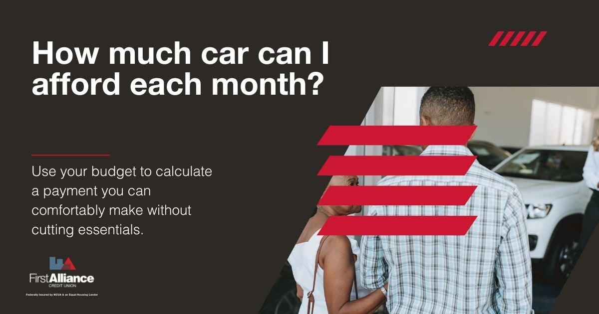 Buying a New Car - How much car can I afford each month