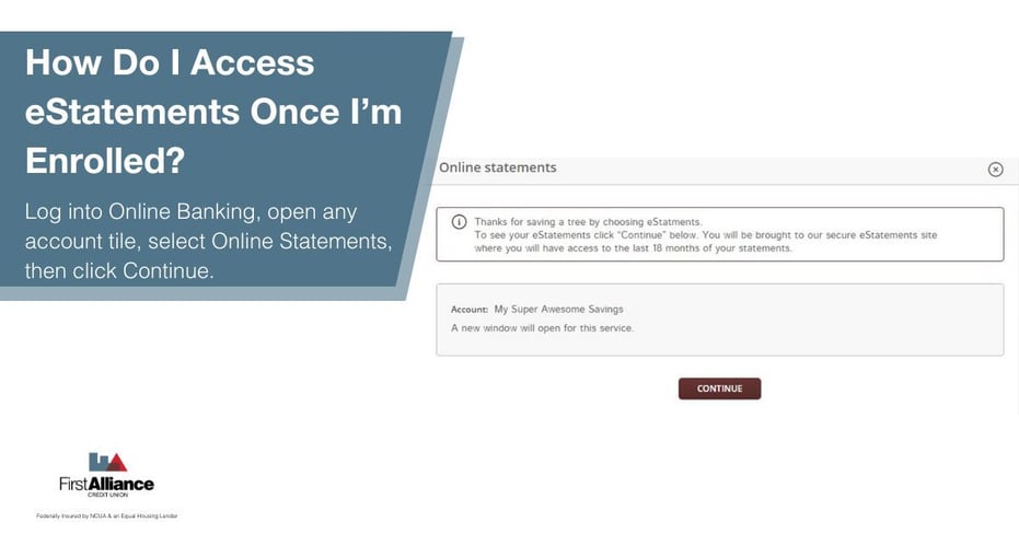 estatement guide - How do I access