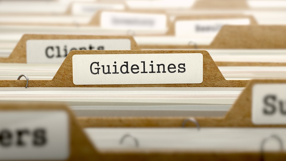 Folder with guidelines label