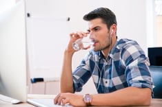 Man looking at computer