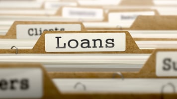 Folder labeled loans