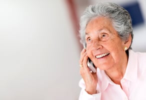 woman on a smartphone