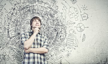 Thoughtful man with ideas
