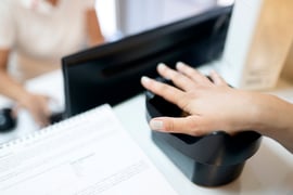 Hand on Palm ID scanner