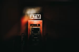 Dimly lit ATM