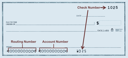 Check with Routing and Numbers pointed out | First Alliance Credit Union