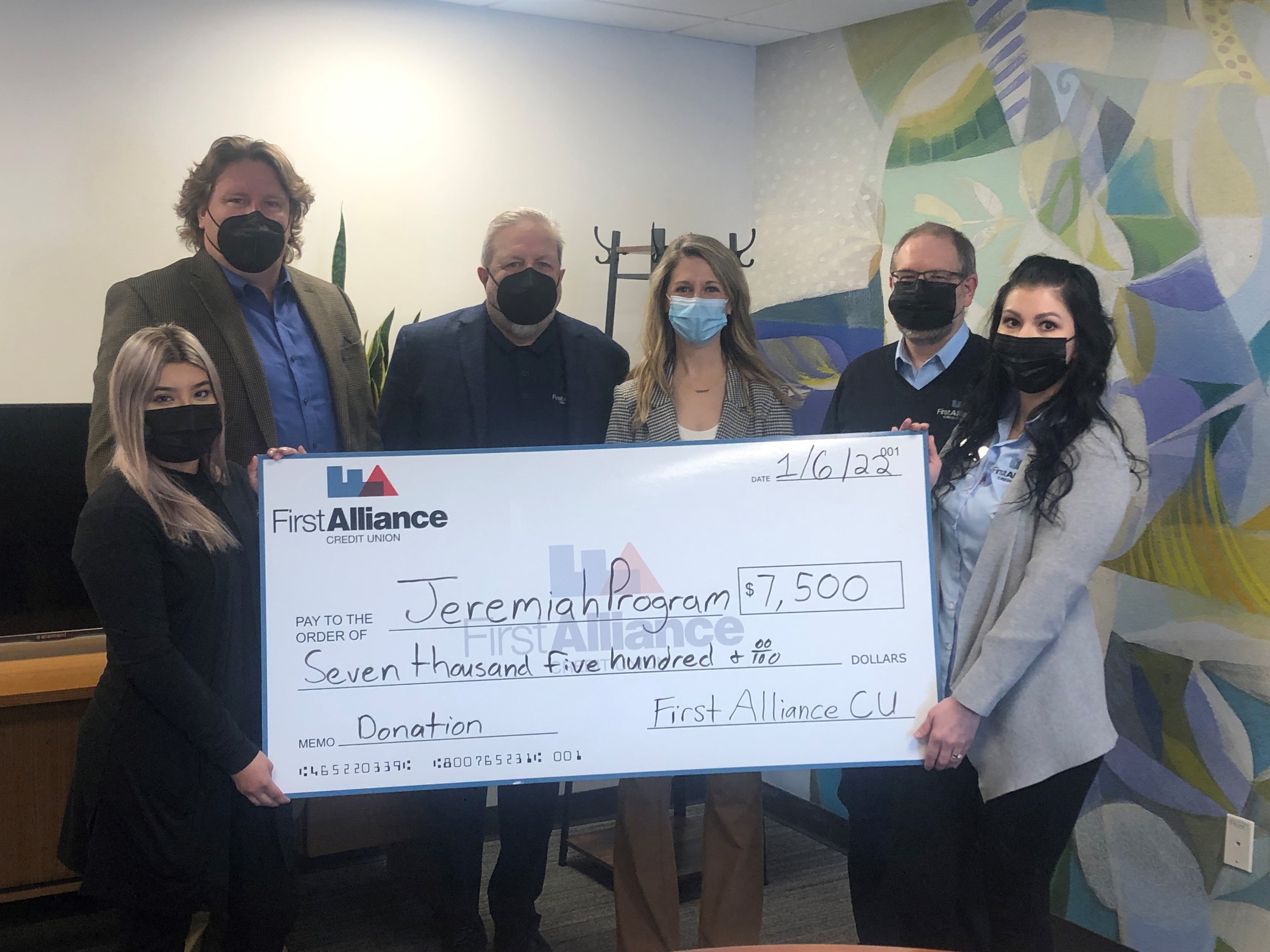 First Alliance Credit Union donation ceremony
