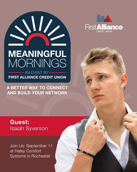 Meaningful Mornings Guest, Isaiah Syverson, September 2026