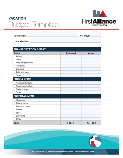vacation budget