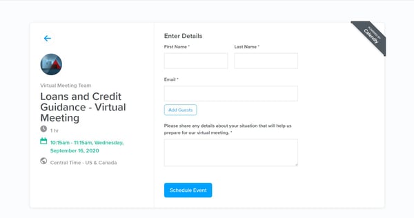 Step 4 how to schedule a virtual meeting at first alliance