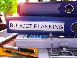 Blue budget planning binder