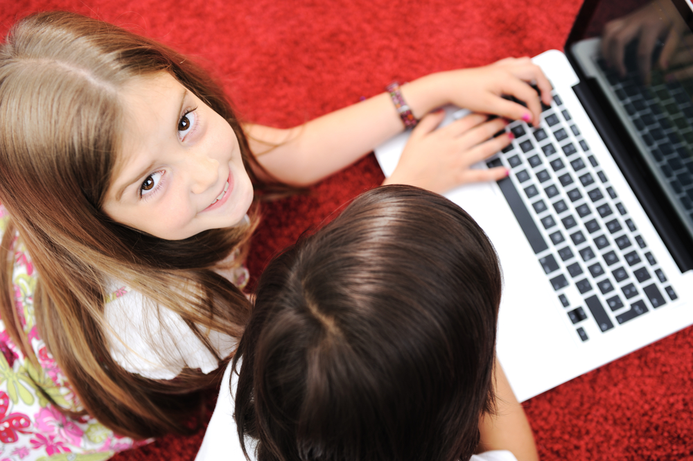 Kids on a laptop