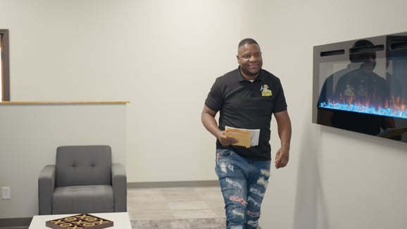 Gabe Green walking