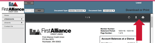 how to enroll in estatements | online banking features | first alliance credit union