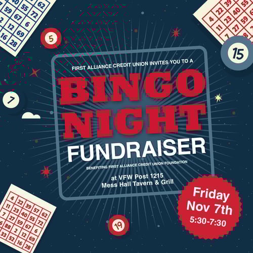 Bingo night to support the First Alliance Credit Union Foundation Bingo night to support the First Alliance Credit Union Foundation