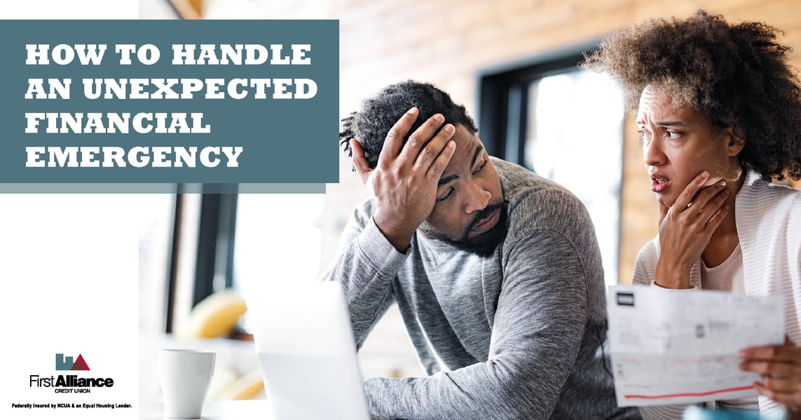 how to handle an unexpected financial emergency - first alliance credit union-01