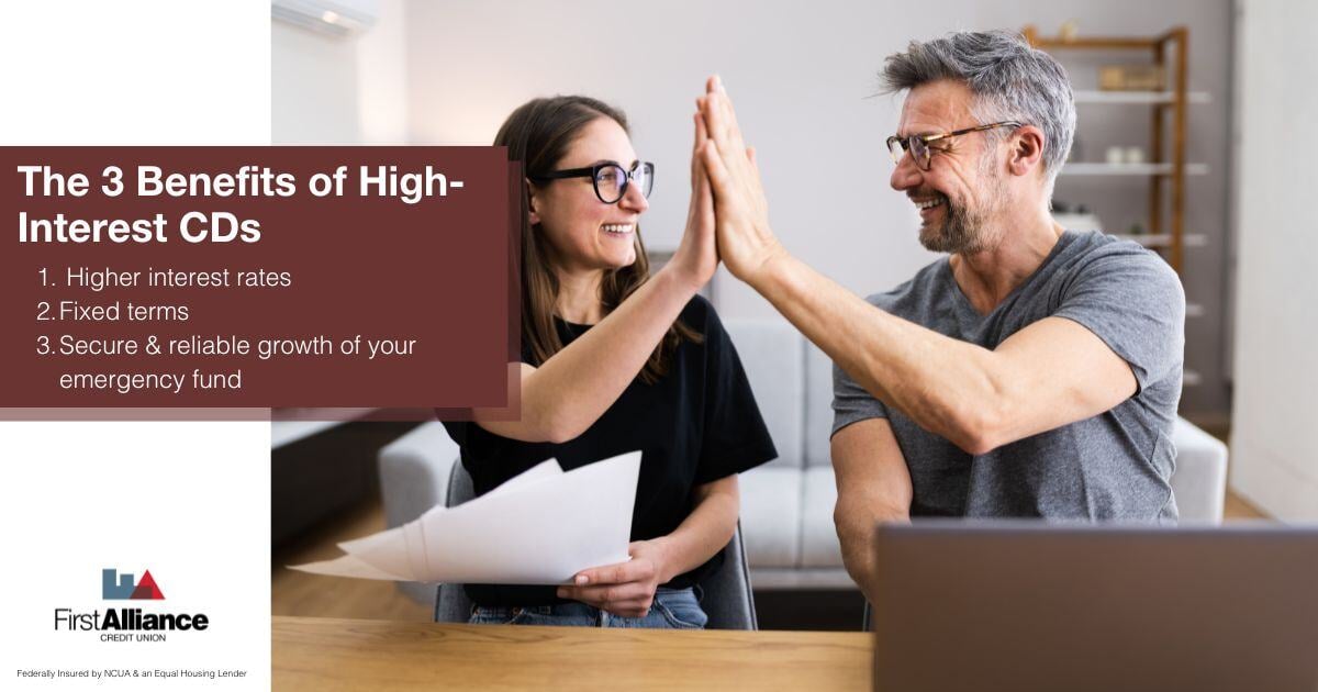 How to Create a Budget - Couple happy to get High Interest CD