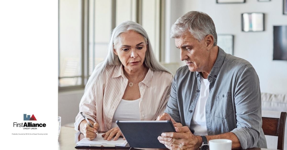couple reviewing finances together. emergency fund