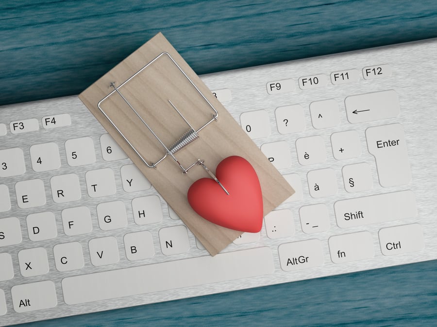 love trap romance scam online fraud.
