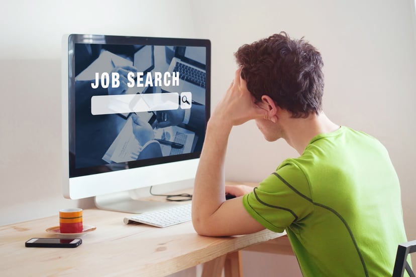 For looking a new one. Безработный интернет дизайнер. Job search. Finding a job.