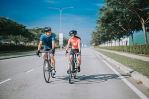 Couple cycling