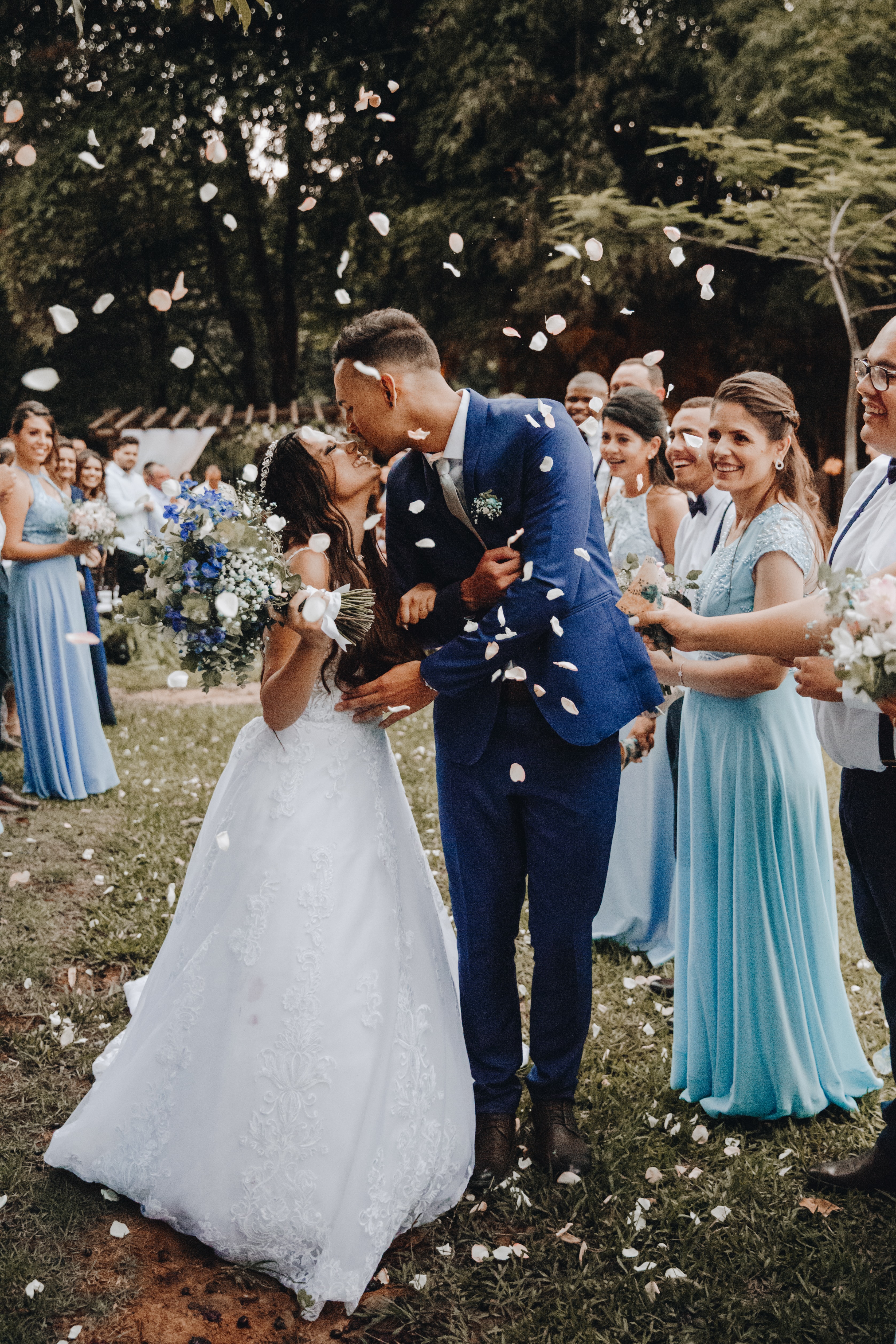Wedding in a back yard