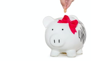 Pig bank with  bow | First Alliance Credit Union