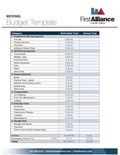 moving budget download - first alliance credit union-1 moving budget download - first alliance credit union-1