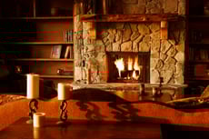 Fireplace in a living room