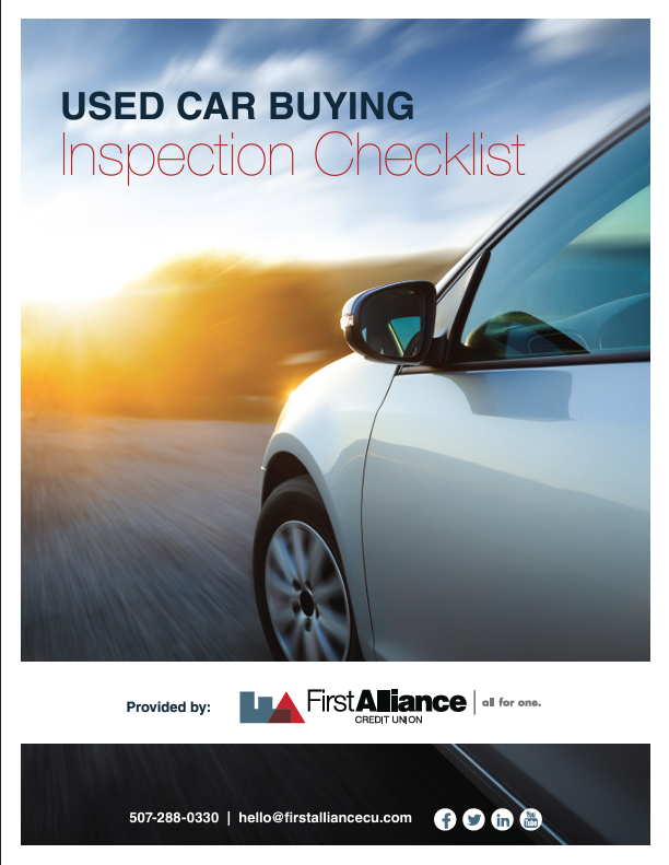 Used Car Buying Inspection Checklist | First Alliance Credit Union