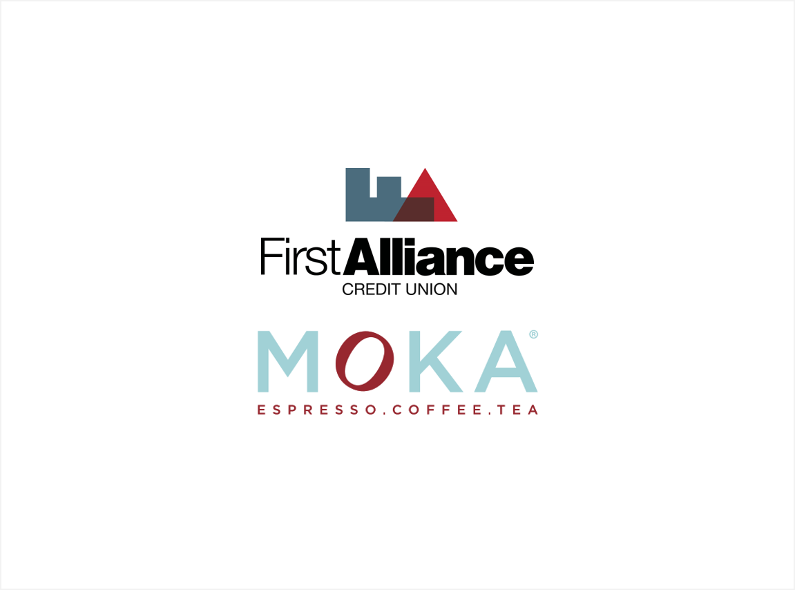 First Alliance Credit Union and Moka Logos Stacked