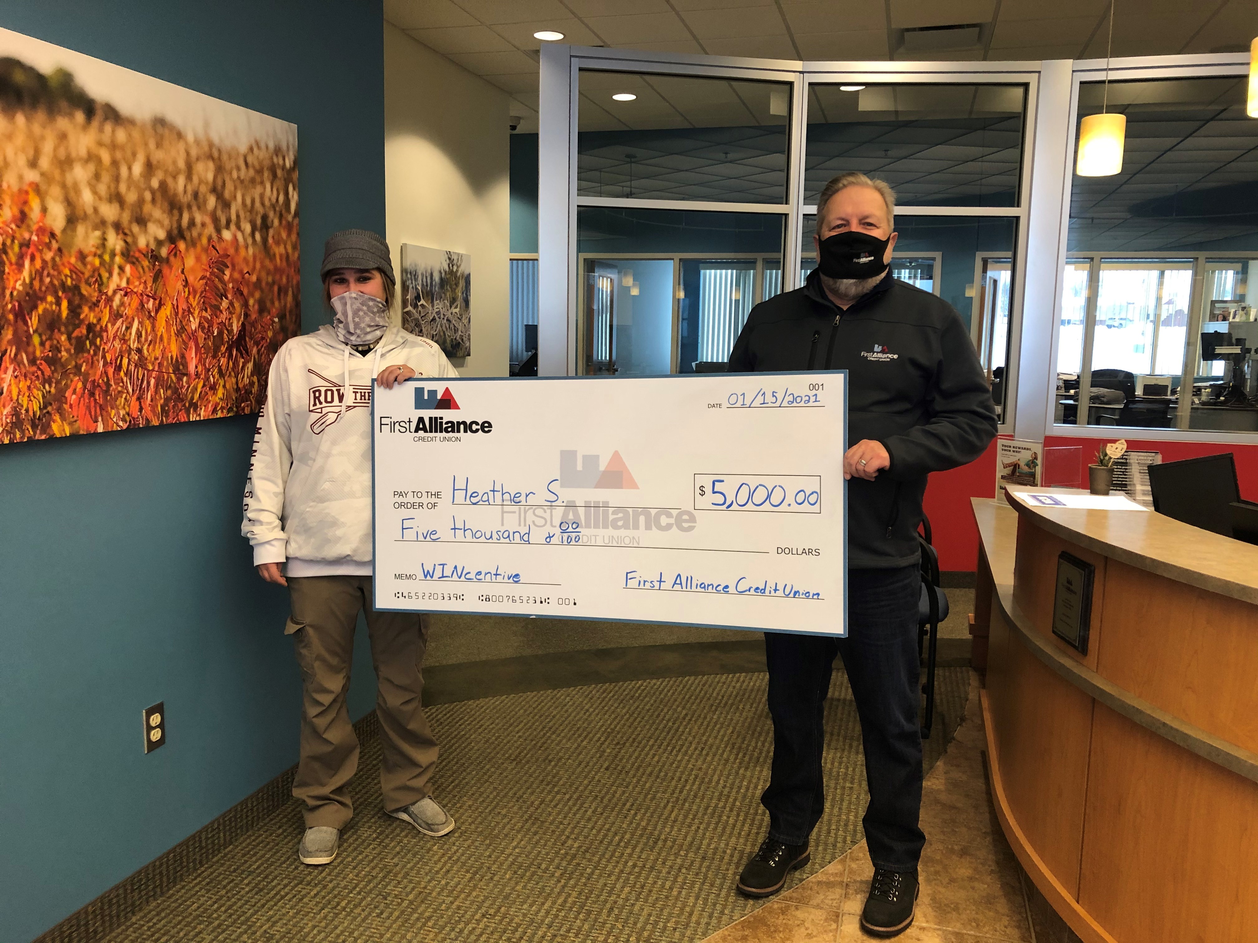 First Alliance Credit Union Member Wins $5,000 With WINcentive Savings